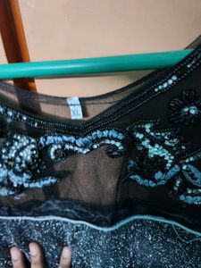 Party Wear Glitter Full Length Frock