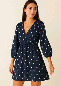 Polka Dot High Low Dress French Brand