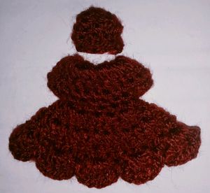 handmade woolen kanha ji dress.