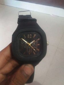 Stylish Black Wristwatch