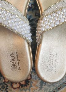 Elegant Pearl Platform Sandals