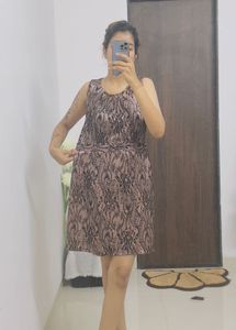 Patterned Sleeveless Dress