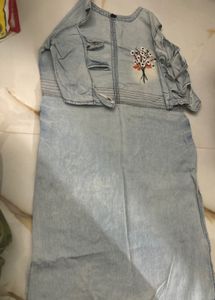 Sky Blue With Different Pattern Hands Wit Jeans