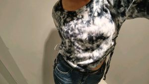 Tie-Dye Drawstring Crop Top