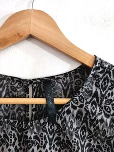 Easybuy Black Printed Top ( Women)