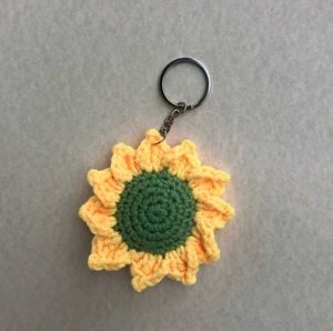 Crochet Sunflower Keychain🌻