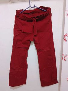 Red Casual Pants