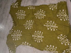 Lime GREEN Short Kurti For Girls