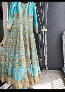 wedding gown(padded) katdana zardosi n sitara work