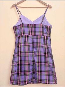 Cute Korean Check Dress