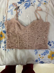 Zara Corsetry Inspired Lace Top