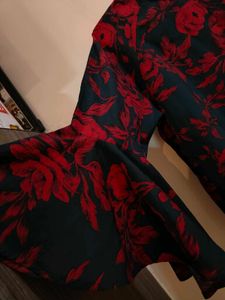 Floral Print Bell Sleeve Top