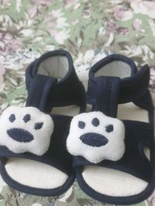 Baby Blue Paw Print Shoes