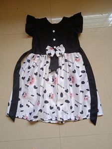 Girl's Black & White Frock