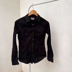 Classic Black Button-Down Shirt