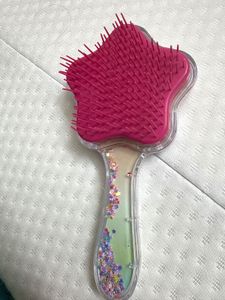 Star Shaped Butterfly Glitter Hair Brush