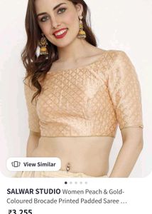 Salwar Studio Peach Readymade Padded Blouse