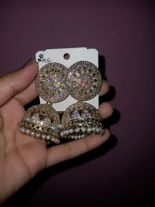 White Jhumka