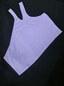 Lilac One-Shoulder Crop Top
