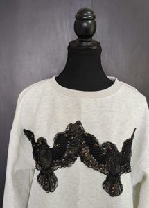 Bird Applique Sweatshirt