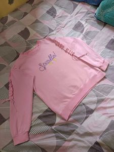 Baby Pink Graphic Sweatshirt - Cozy Cotton Blend