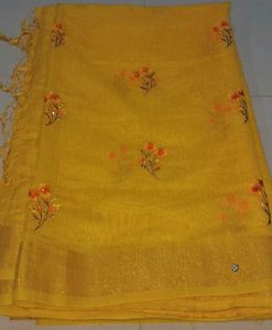 Ethnic mustard saree