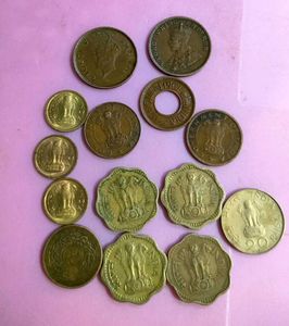 Collection of Vintage Indian 14 old Coins