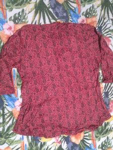 Patterned Button-Up Top