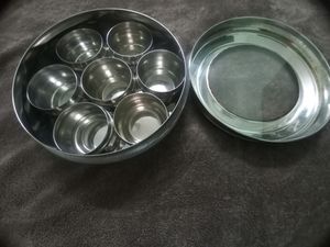 Steel Spice Box With Seven Container/ Masala Dabba