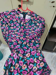 Floral Printed Stylish Dress For Women