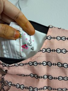 Girls' Pink &amp; White Floral Dress