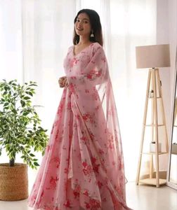 Beautiful Anarkali Gown With Dupatta