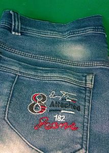 Teal Wash Denim Jeans