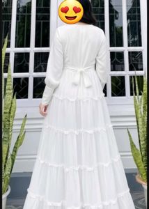 Elegant White Tiered Maxi Dress