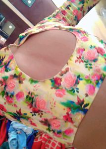 Flower Design Fancy Blouse