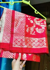beautiful threads work suit with red duppata