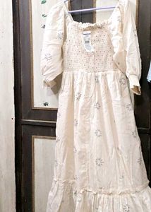 Floral White Maxi Dress