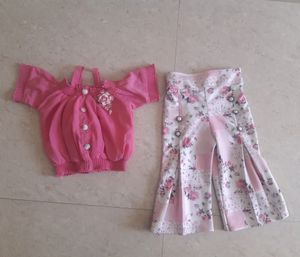 Western Dress Pink &amp; white