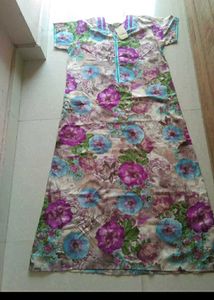 Brand New Mal Cotton Zipper Nighty