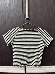 Zudio Striped Green Top