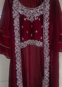Three Piece Blouse Lengha With Jacket
