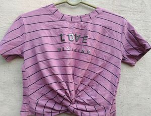 Rs 30 Off On Delivery 🚚 Peach Colour Crop T-Shirt