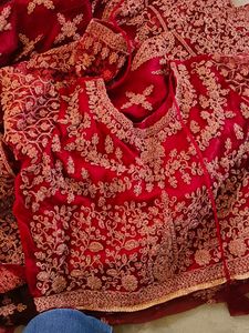 Elegant Red Embroidered Lehenga Choli