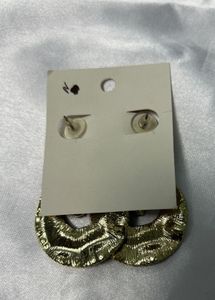 Golden Circle Rhinestone Earrings