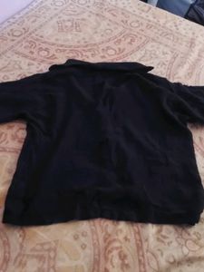 Black Crop Shirt