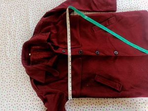 Vintage Burgundy Wool Coat