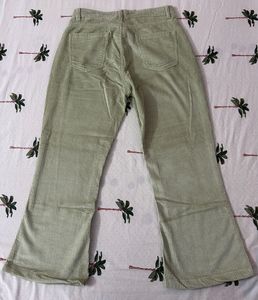 Corduroy Flared Ankle Length Pants