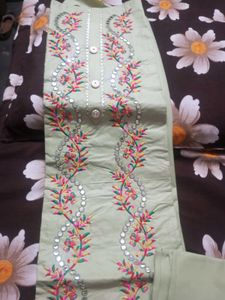 Sea Green Beautiful Cotton Suit