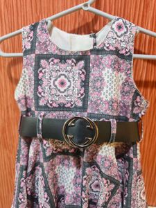 Girl Up And Down Frock With Belt