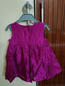 Magenta Frock For Babies By FabIndia